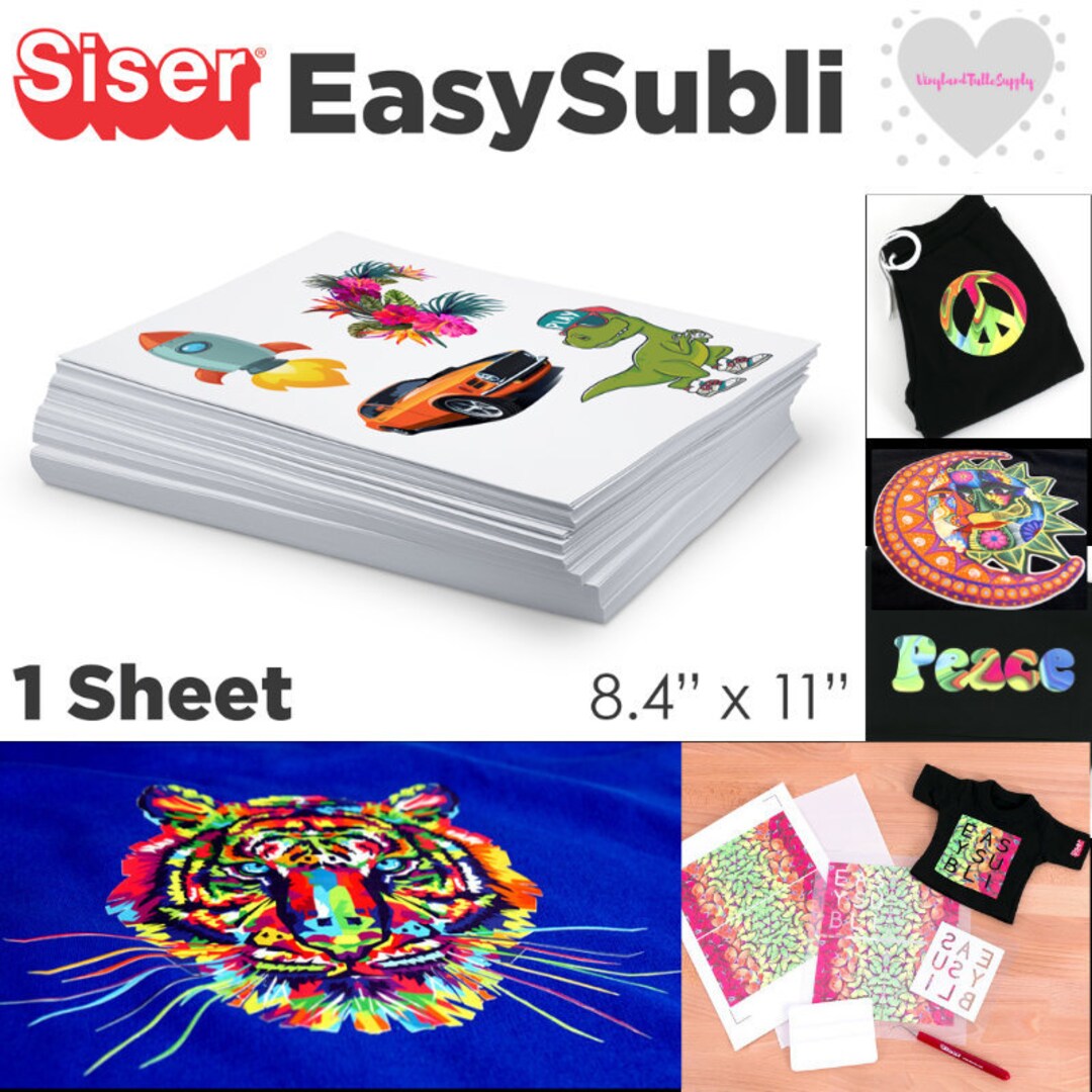 Siser Easysubli 8.4 X 11 Sheets / Printable Vinyl / Cut and Print