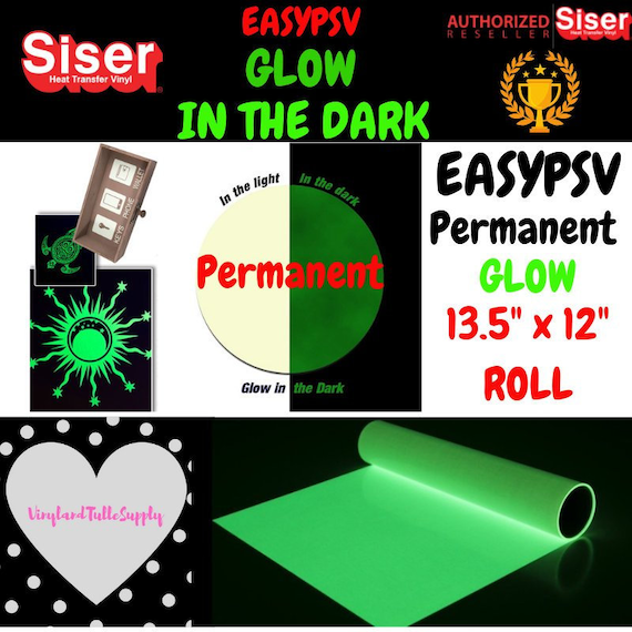 Siser Easypsv Glow in the Dark / 12 X 13.5 / Permanent Adhesive