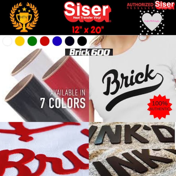 Siser Brick 600 HTV - Thick Matte Heat Transfer Vinyl (12"x20")