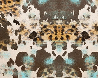 Turquoise Cow Hyde HTV Pattern / 12" X 12" / Pattern HTV /  Heat Transfer Vinyl Pattern / Cheetah Print / Cow Pattern / Cricut / Cow Hyde