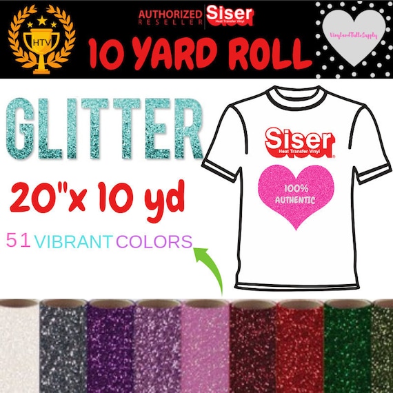 Siser Glitter Heat Transfer Vinyl (HTV) - Red