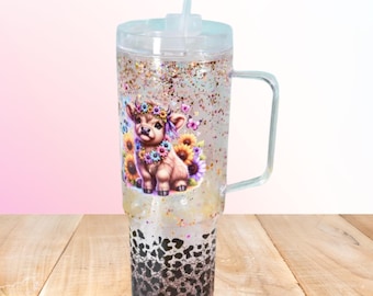 40oz Plastic Acrylic Snow Globe Tumbler | Snowglobe Tumblers | Snow Globe Cups