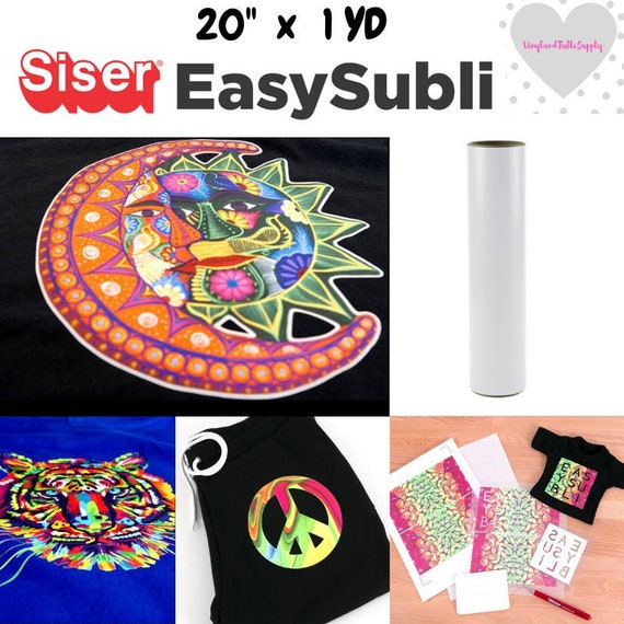 Siser Easy Subli 20 X 1 Yard Printable Vinyl Sublimation Heat Transfer  Vinyl HTV Siser Easysubli Iron On 