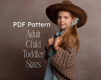 PDF Crochet Pattern -  The Lark Cherie - Spring Time Cocoon Shrug