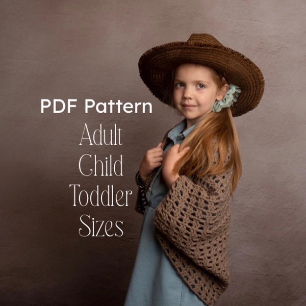 PDF Crochet Pattern -  The Lark Cherie - Spring Time Cocoon Shrug