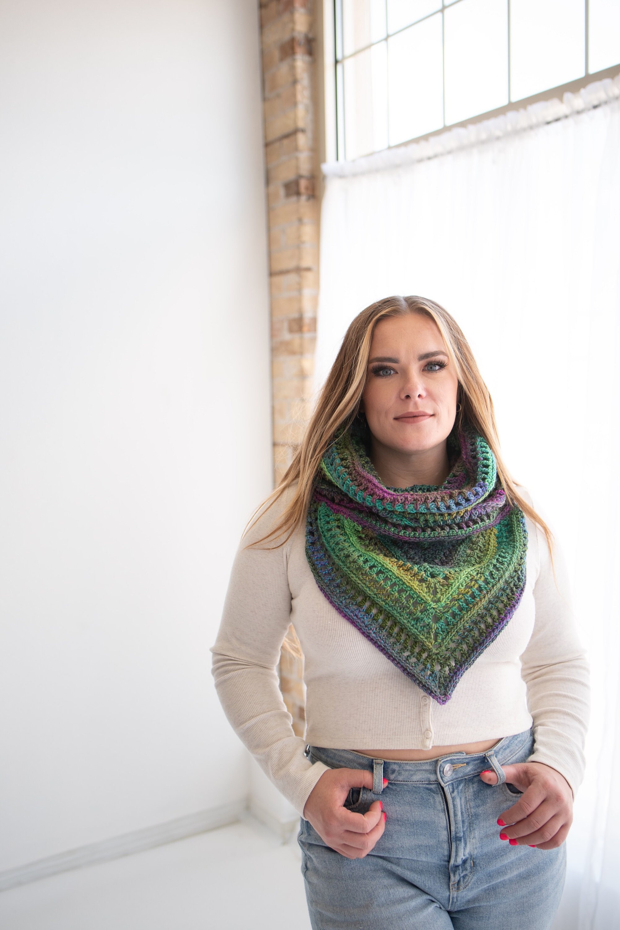 Hooded Cowl for Women - Crocheted Scarf with Hood - Bohemian