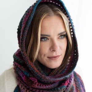 PDF Crochet Pattern - Hooded Cowl Scarf - Easy/beginner Friendly ...