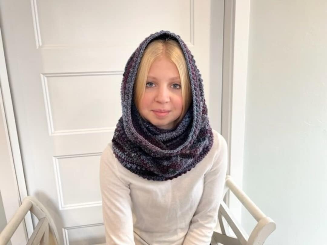 PDF Crochet Pattern - Hooded Cowl - Scarf With Hood - Beginner Boho ...