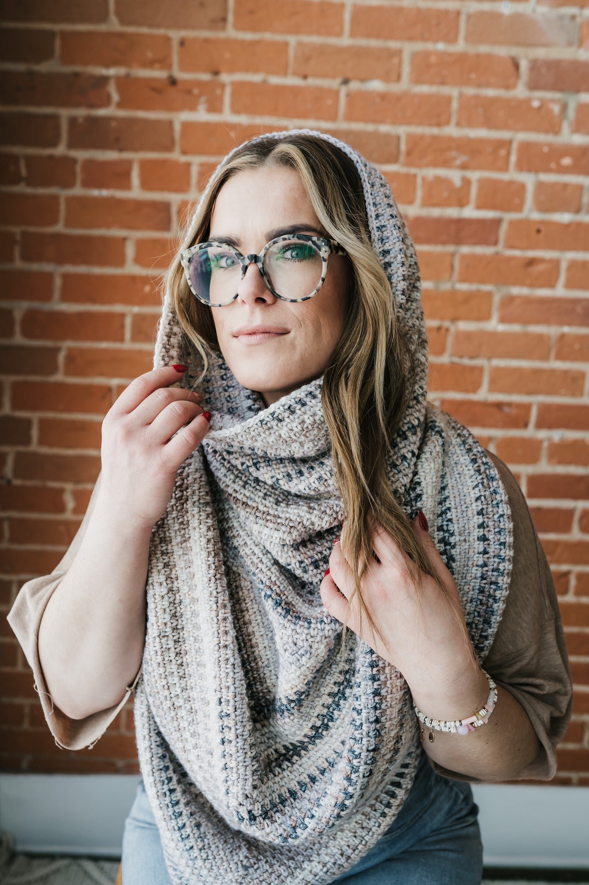 PDF Crochet Pattern - Cozy Hooded Cowl - Easy Women's Scarf - Trendy ...
