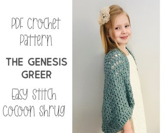 PDF Modello all'uncinetto - Cardigan Cocoon con coprispalle facile - Cardigan maglione per principianti - Modello per coprispalle in maglione per principianti da donna e ragazza