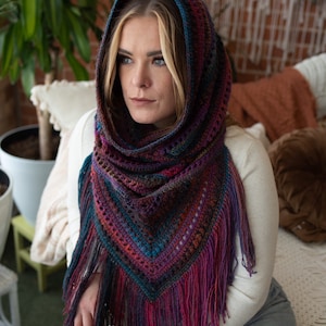 PDF Crochet Pattern - Hooded Cowl Scarf - Easy/beginner Friendly ...