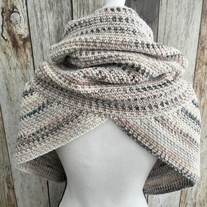 PDF Crochet Pattern - Cozy Hooded Cowl - Easy Women's Scarf - Trendy ...