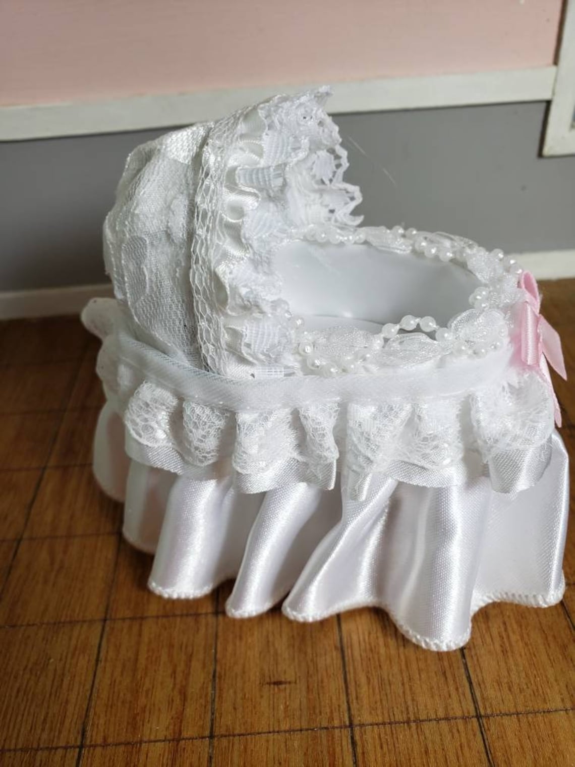Miniature Dollhouse handmade Cradle Nursery Fabric Etsy