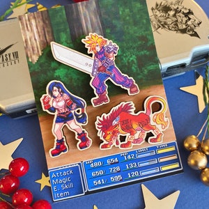 Final Fantasy pin brooch | wooden pins badge
