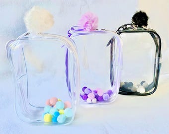 Clear bag | Doll plush protector | Protective Case PVC | storage box | doll display bag | Outdoor bag keychain (Doll not included)