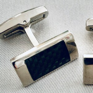 Cufflinks with black pattern