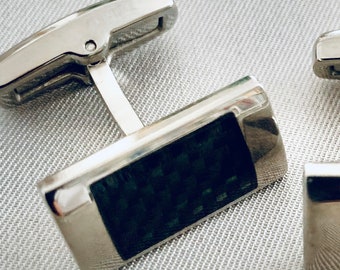 Cufflinks with black pattern