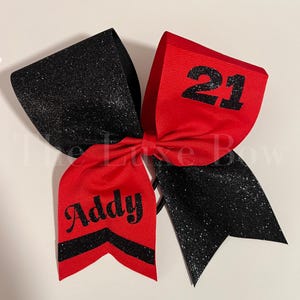 Softball Bow - Your choice of ribbon and glitter colors