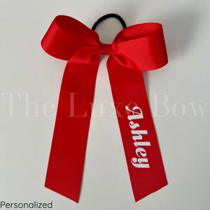 Custom College Style Cheer Bow - Skinny Cheer Bow - Choose your team colors and mascot