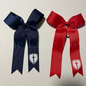 Custom College Cheer Bow: Team Colors, Logo & Name