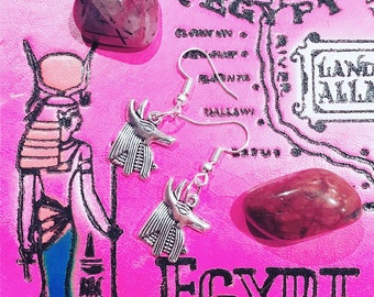 Egyptian God Anubis earrings