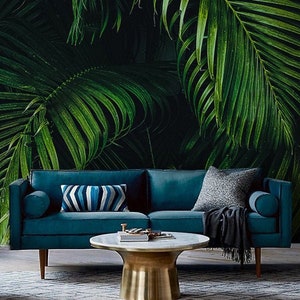 Wallpaper,tropical Foliage,abstract,removable Wallpaper,vinyl or Self ...