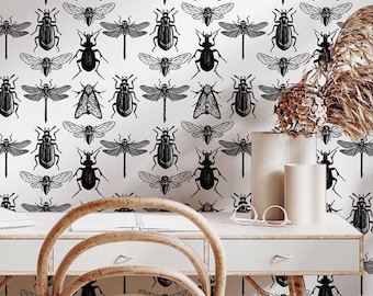 Yellow Dragonfly Wallpaper Peel and Stick Bright Self - Etsy