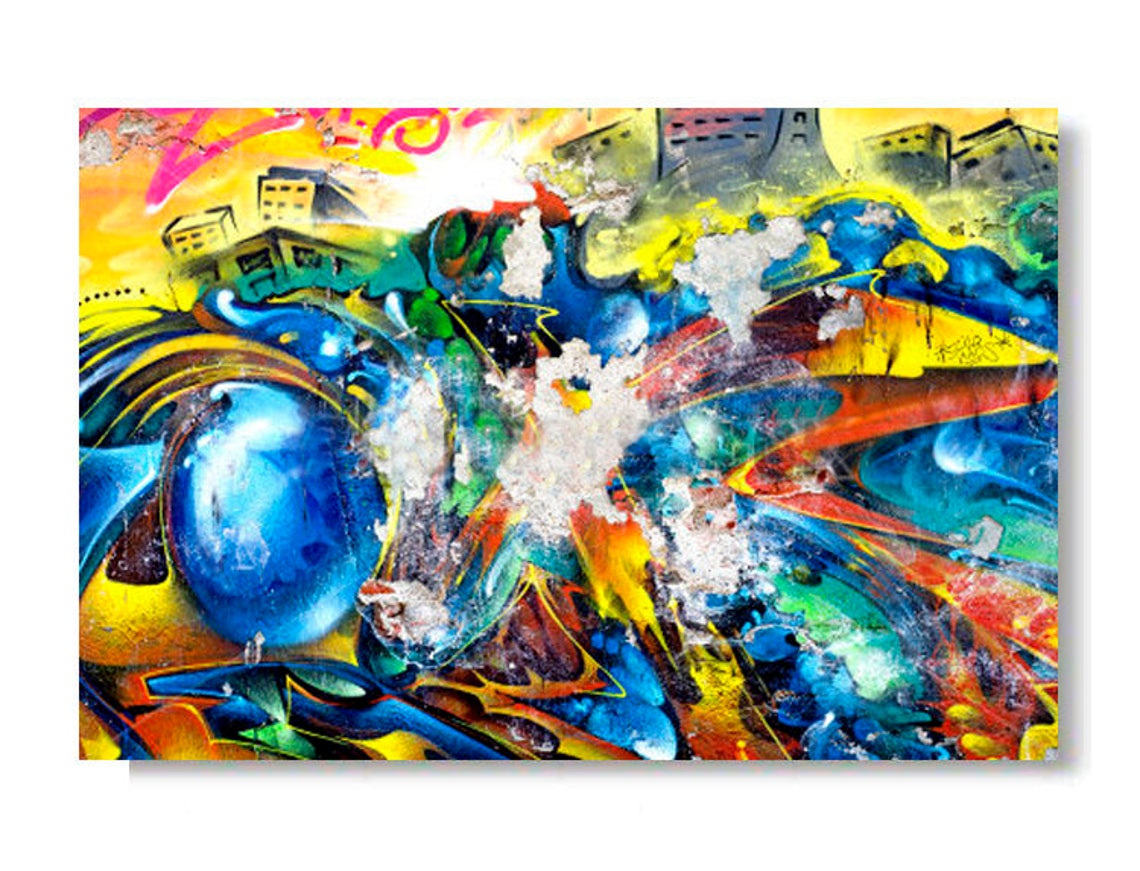 Canvas Graffiti Street Art Abstraction Arts Style Street Art Etsy