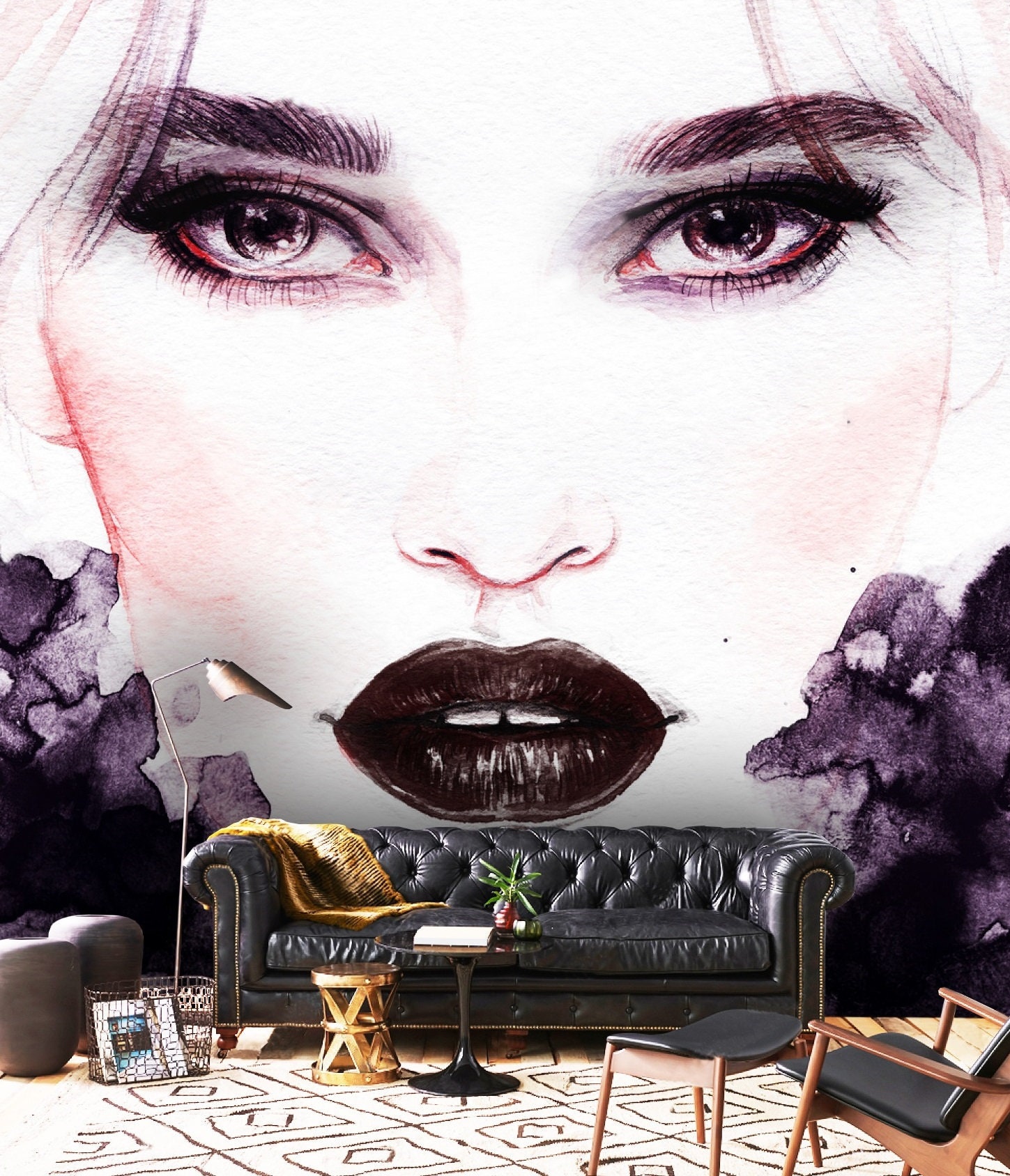 Buy Beauty Salon Wallpaperfashion Womanremovable Wall Online In India Etsy