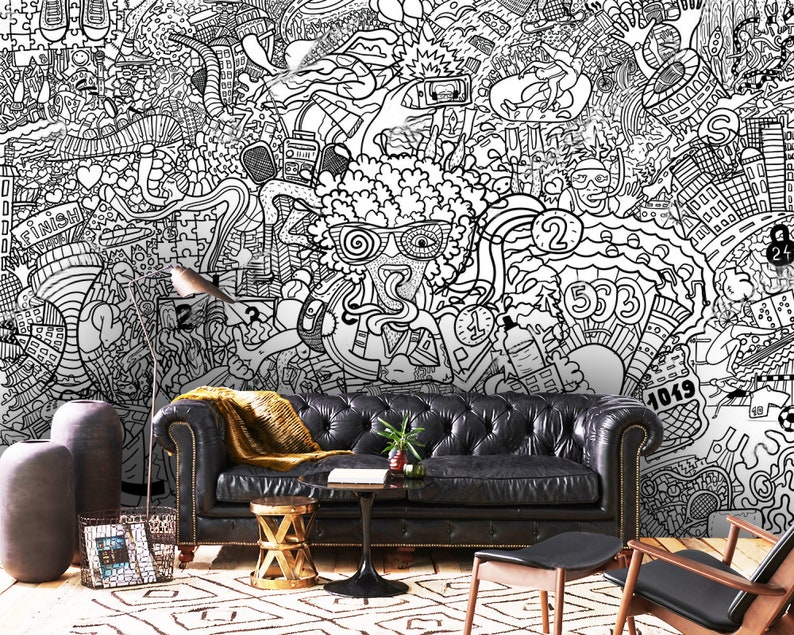 Selfadhesive Wallpaper  Funky  graffiti