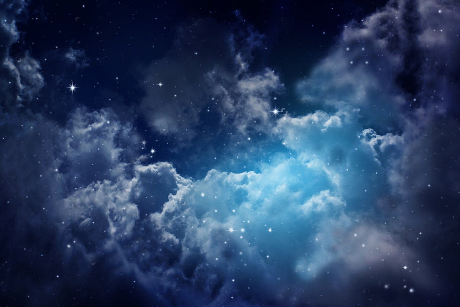 clouds and stars background clouds and stars background