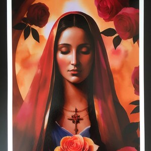 Magdalene With Roses Mary Magdalene - the Divine Rose - Etsy