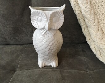 Ceramic Owl Vase Etsy
