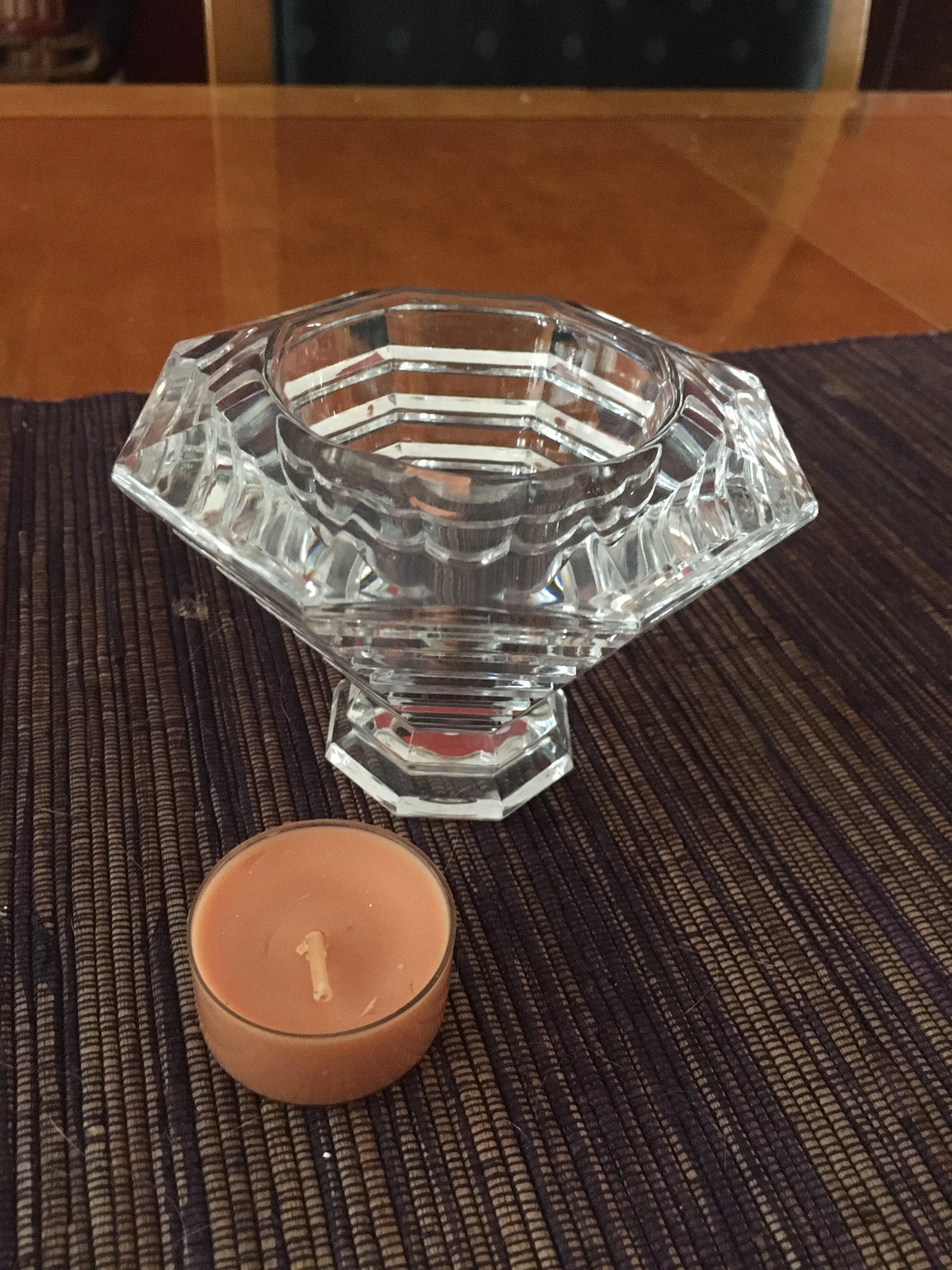 Faceted Crystal Votive Etsy
