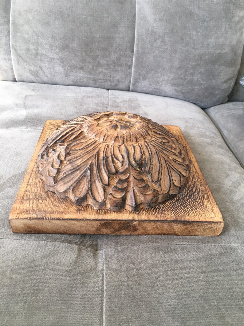 Hand Carved Wood Medallion Wall Art India 8 X 8 Etsy