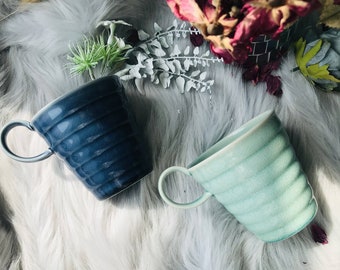Pottery Mug, Coffee lover gift, Handmade Mug, Vintage Mug, Carved mug, Coffee Mug Pottery, Custom Coffee Mug, Unique Mug, Unique Gift