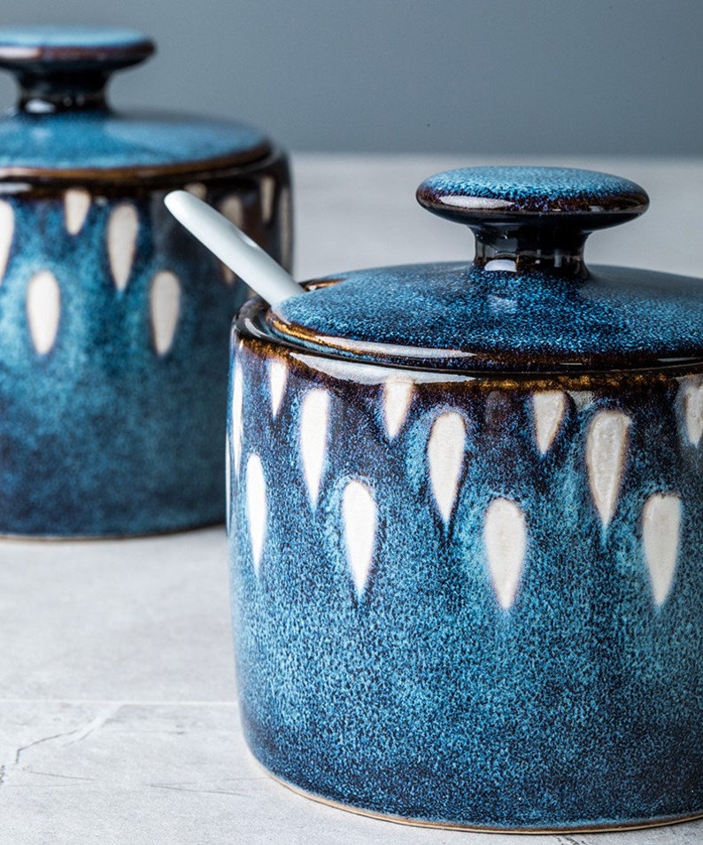 Handmade Pottery Spice Jar Ceramic Salt Jar Handmade Ceramic Etsy