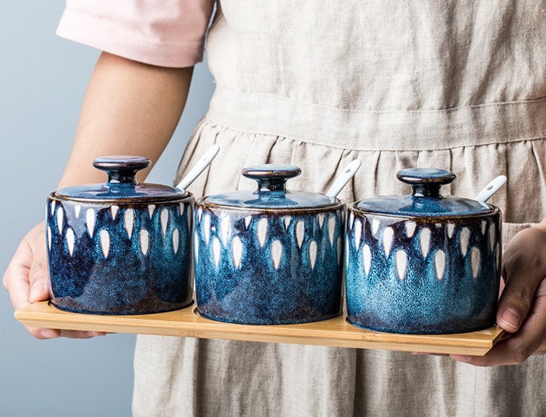 Handmade Pottery Spice Jar Ceramic Salt Jar Handmade Ceramic Etsy