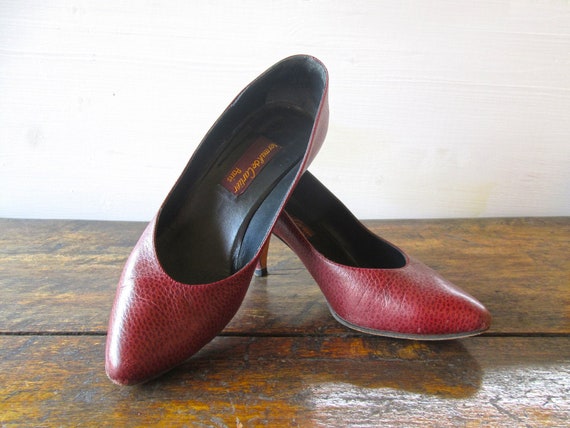 80s heels Burgundy Red Shoes Cartier 