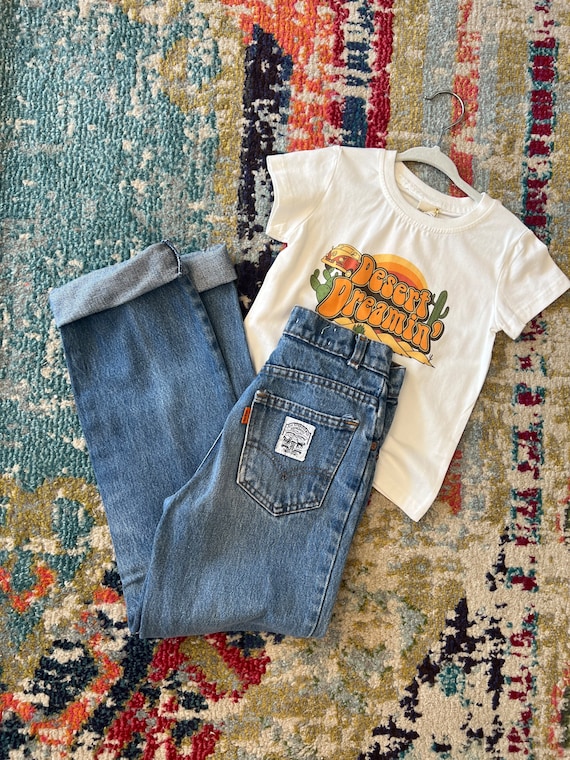 Orange Tab Kid Levi's white patch - image 5
