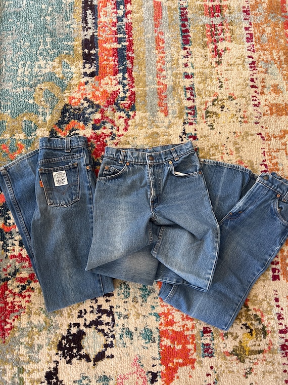 Orange Tab Kid Levi's white patch - image 3