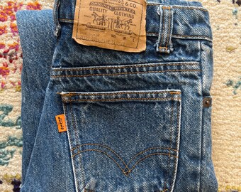 Orange Tag Levis - Etsy