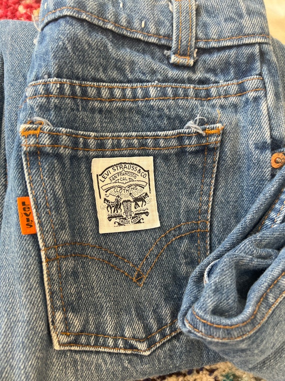 Orange Tab Kid Levi's white patch - image 2