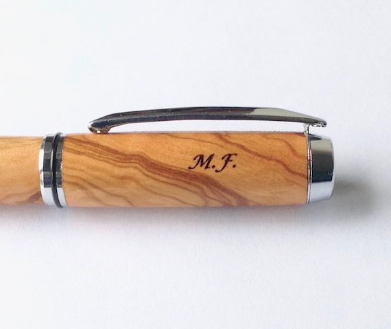 Engraved Pen Wooden Pen Hand Turned Pen Personalized Wood Pen Made In Italy Brasilian Palissander Handcrafted Wooden Pen