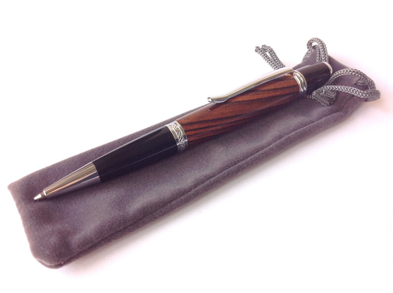 Engraved Pen Wooden Pen Hand Turned Pen Personalized Wood Pen Made In Italy Brasilian Palissander Handcrafted Wooden Pen
