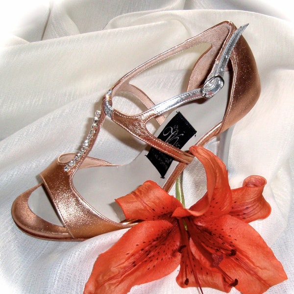 Rose Gold Closed Toed Heels Etsy