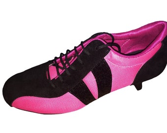 Practice Dance Tango Sneakers Padded Fabric & Suede Size 35