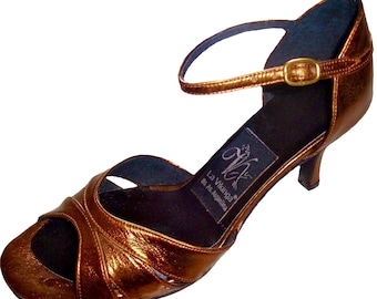 Heels Knöchelriemen Geschlossen Zurück Leder Tanz Tango Handmade