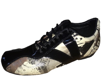 Cool Leather Dance Sneakers / Leather Practice Shoes / Leather Tango Sneakers - La Vikinga Shoes