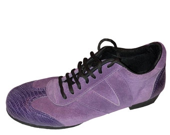 Purple Suede Dance Sneakers / Suede Practice Shoes / Suede Tango Sneakers - La Vikinga Shoes